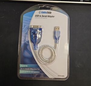 Blue USB to Serial Adapter
